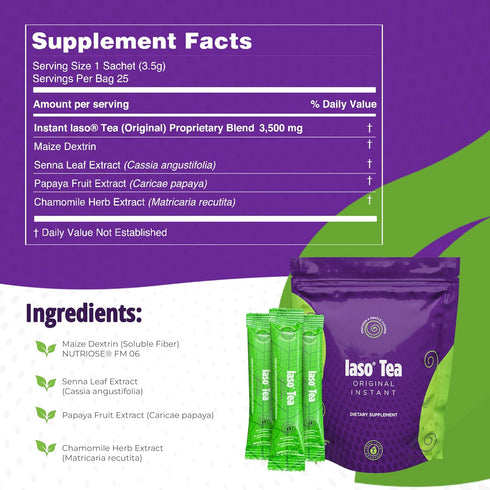 25 (1 Pack) Iaso Instant Tea (Original) - Convenient Tea for a Balanced Lifestyle, Gentle & Refreshing, Sachets