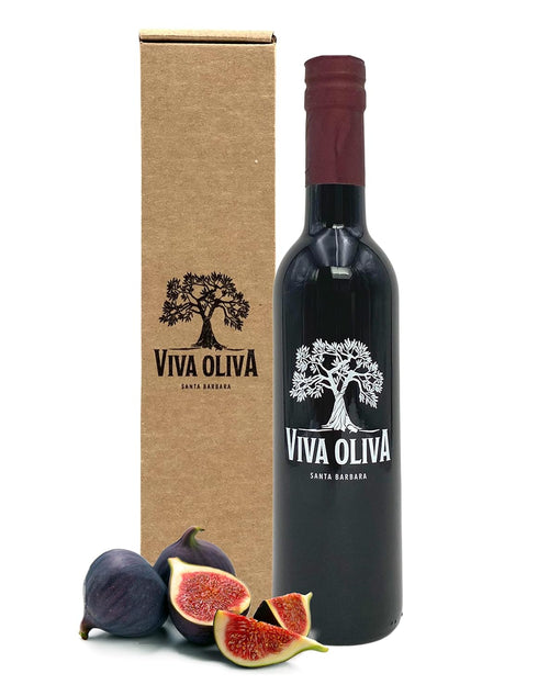 Viva Oliva Black Mission Fig Balsamic Vinegar - 375ml (12.7oz) - Premium Quality -