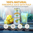(16.57 oz, Pack 12) Vinut Natural Pineapple Juice Drink with Pulp, fl of Real Pineapple Juice, No Sugar Added, Gluten