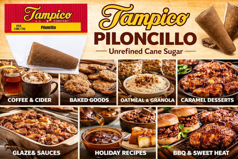Tampico Spice Company Piloncillo Brown Sugar Cone Authentic Mexican Cane Sugar - Pure Unrefined Brown Sugar