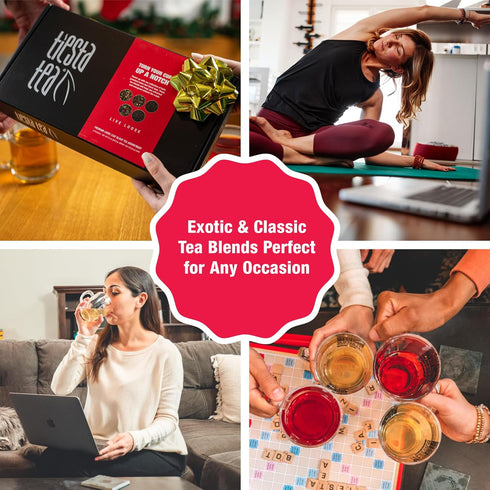 Set, 5 Pack, Tiesta Tea - Black Mother's Day Loose Leaf Tea Gift High Caffeinated Assorted Blends, Pouches for Hot