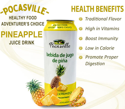 Pocasville 16.5 6) Fruit Juices, Squeezed not form Concentrate, Fluid Ounce Can (Pineapple