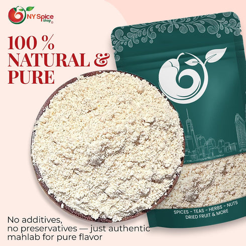 1 NY SPICE SHOP Ground Mahlab - Spice Mahlepi Powder Dried Natural Mahlep - Dry Mahlep Spice for Pastry Making Pound