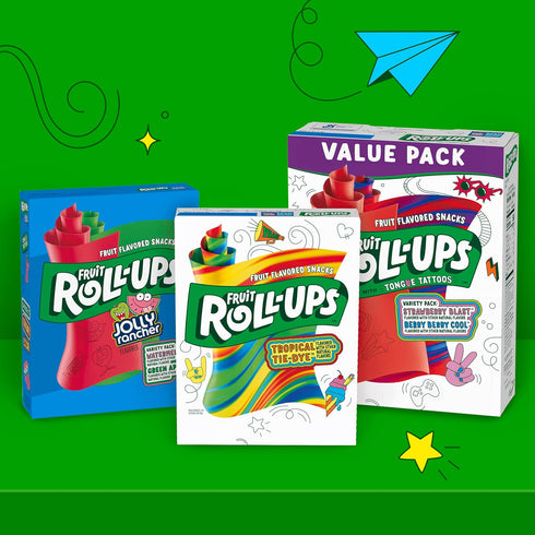 Fruit Roll-Ups Pack, 10 (Pack 10) Fruit Flavored Snacks, Variety Pouches, ct