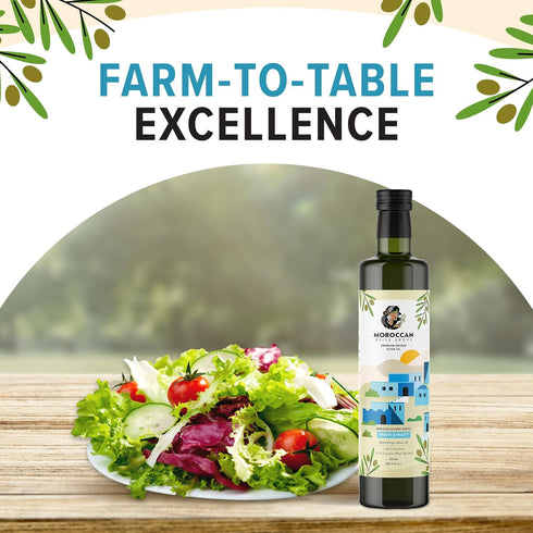 2-Pack, 500 ml MOROCCAN OLIVE GROVE - The Blue Olive Oil, Bright & Fruity Desert Olive Oil Extra Virgin, Versatile