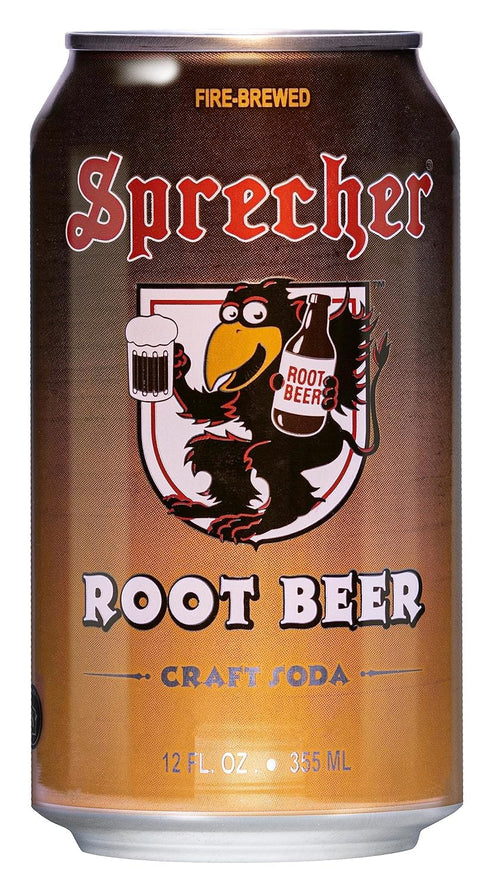 SPRECHER FIRE BREWED HARD ROOT BEER FLAVORED MALT BEVERAGE Sprecher Fire-Brewed Root Beer in 12 Fl Oz Cans (12 Pack), Craft