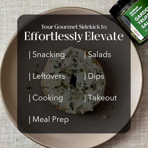 1.4 Oz Truffle Salt Blend with Garlic, Onion, Chives, Cilantro, Parsley, Sea Salt - Try on Popcorn, Eggs, Chicken