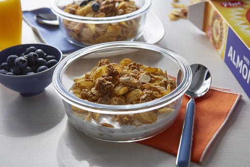 28 OZ (Pack 2) Post Honey Bunches of Oats with Almonds Breakfast Cereal, Honey Cereal with Granola Clusters and Sliced