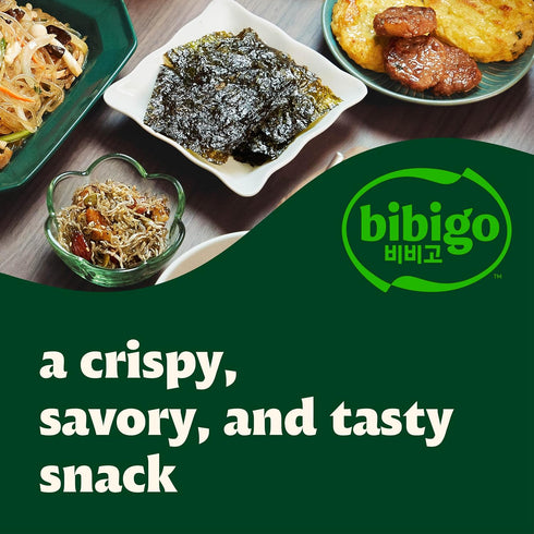 0.35OZx12 (Pack 2) Bibigo ORGANIC SEAWEED SNACK SESAME