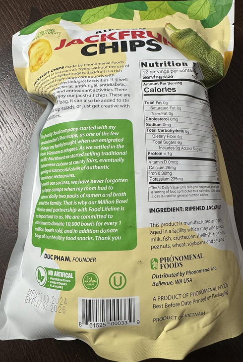 Generic 13 oz Ripened Jackfruit Chips