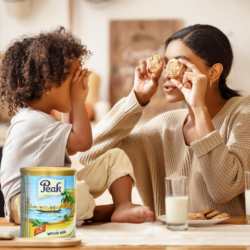 Peak 2 (900g) Whole Milk Powder, Pound Can - European Milk from Holland, rBST Free, Full Rich Flavor, Dissolves