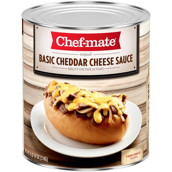 Chef-mate Basic Cheddar Cheese Sauce, Canned Food for Mac and Cheese, 6 lb 10 oz (#10 Can)