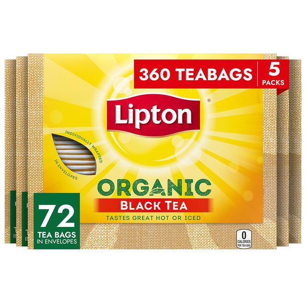 Lipton Organic Tea Bags Tastes Great Hot or Iced Organic Black Tea