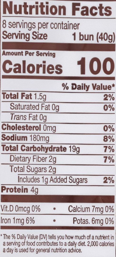 OZERY 100 11.3 OZ BAKERY Whole Wheat Calorie Sandwich Buns