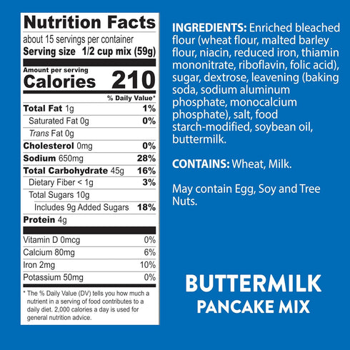 32 oz (Pack 8) Krusteaz Light and Fluffy Buttermilk Complete Pancake Mix, Waffle and Pancake Mix, Just Add Water, Box