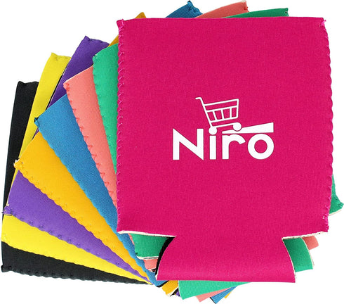 12 Pack 4 Niro Assortment Italian Sparkling Drinks | Zero Sugar | Variety of Assorted Flavors | Niro Neoprene Sleeve