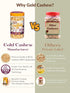 Gold Cashew 17.64 oz (Pack 1) Cashews Roasted Lightly Salted - Snacks for Adults, Whole Nut (No Mixed), Oil Free, Farm