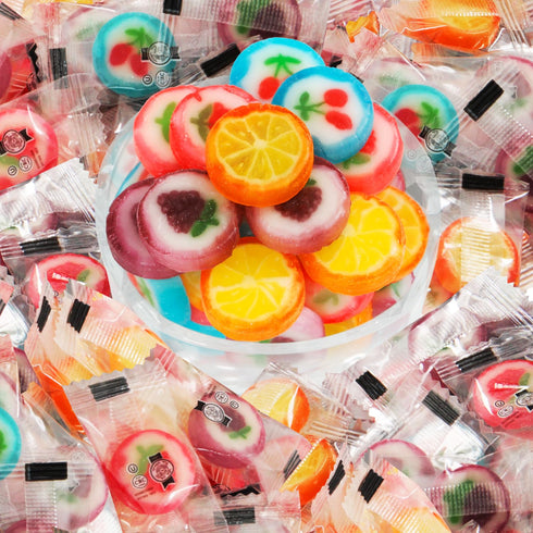 Fruit Slices Candy Individually Wrapped - Fruit Melody Hard Candy Assortment in