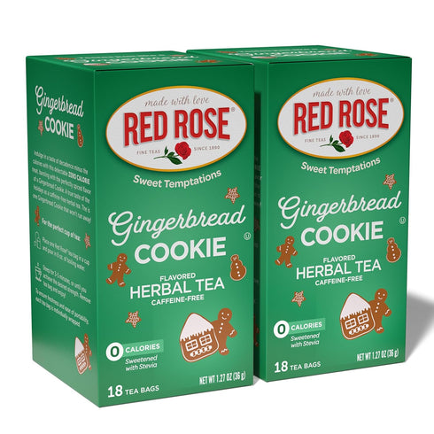Red Rose Sweet Temptations Dessert Tea Gingerbread Cookie, Zero Carbs, Zero Sugar