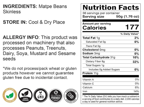 64oz (4lbs) 1.81kg Rani Urid/Urad Gota White (Matpe Beans Skinless) Indian Lentils Bulk ~ All Natural | Gluten Friendly