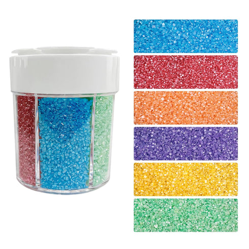 LEBERY Sanding Sugar Red Orange Blue Green Yellow Purple Sugar Sprinkles Sugars Crystals