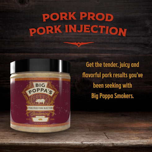 Flavor-Packed (14.2 Oz) Big Poppas Pork Prod Pork Injection Championship-Grade BBQ Injection for Juicy, Meat Savory