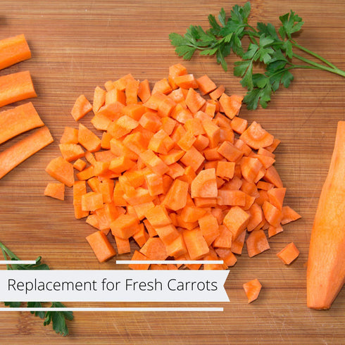 8 Oz Dried Carrots by Its Delish, Bag of Dehydrated Carrot Dices for Soup Vegetables, Food Supply and Camping