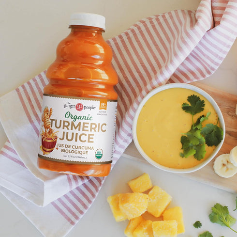 99% 32 oz (Pack 1) Pure Organic Turmeric Juice by The Ginger People Digestive Health, Premium Quality, Fl Bottle