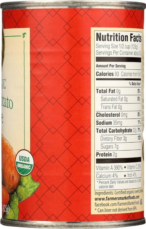 FARMER'S MARKET 15 OZ Farmers Market Foods Potato Swt Puree Org