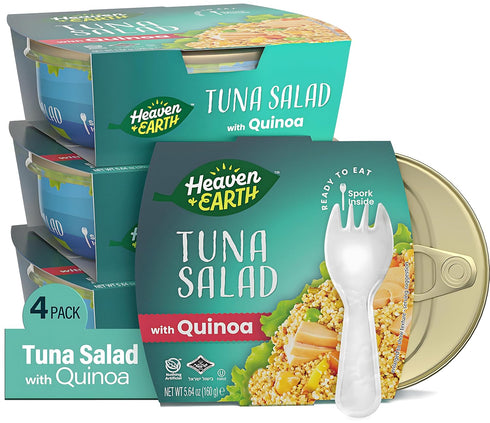Heaven & Earth Ready to Eat Tuna Salad with Quinoa, 5.64oz (4