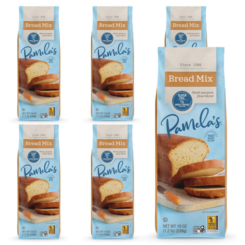 Pamela's Products Gluten Free, Bread Mix, 19-Ounce Packages (Pack of 6)