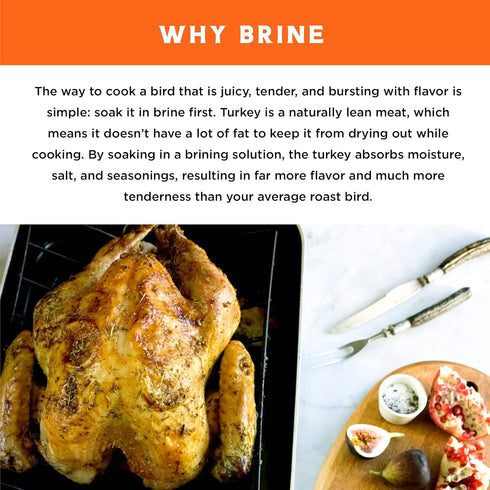 Fire & Flavor Cajun Turkey Brine Kit, Includes Bag and Poultry Seasoning for Roasting, Grilling, Smoking