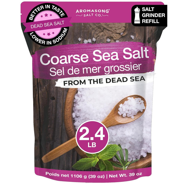 Aromasong Coarse Sea Salt for Grinder Refill - Bulk 2.43 Lb. Dead