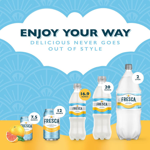 16.9 oz 6 Pack Fresca Citrus Soda Soft Drink, fl Bottles