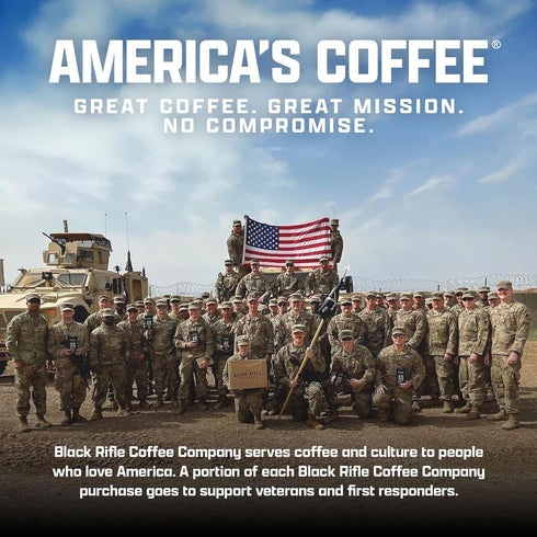 18oz Black Rifle Coffee Company Tactisquatch, Bag, Ground Coffee Dark Roast - Roasted Blend Made from Arabica Beans
