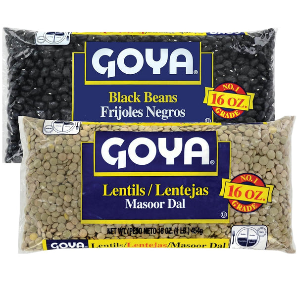 Goya Dry Beans Variety Pack, 1 Bag Black Beans & 1 Bag