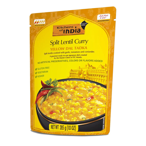 Kitchens Of India Ready To Eat Yellow Dal Tadka, Split Lentil Curry,