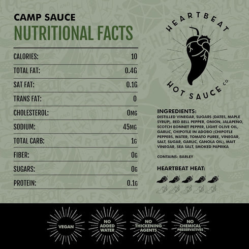 6 oz. 3 pack Heartbeat Hot Sauce Co. | Camp Sauce