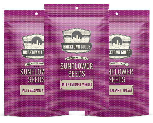 Bricktown Goods Salt and Balsamic Vinegar Flavored Sunflower Seeds - 3 Pack - Boldly