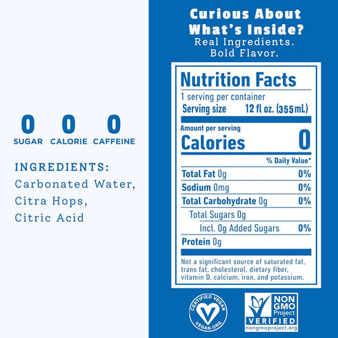 (12oz. Pack 18) Whole30 HOPLARK Water - Sparkling Hop Water - CITRA - Cans, of - Organic, Gluten Free, Vegan, Zero