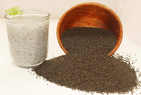 Edible Basil Seeds, 8 Ounce Tukmaria Sabja Seeds, Rich in Fibers, Non-GMO, Keto, Natural by Carmel Organics