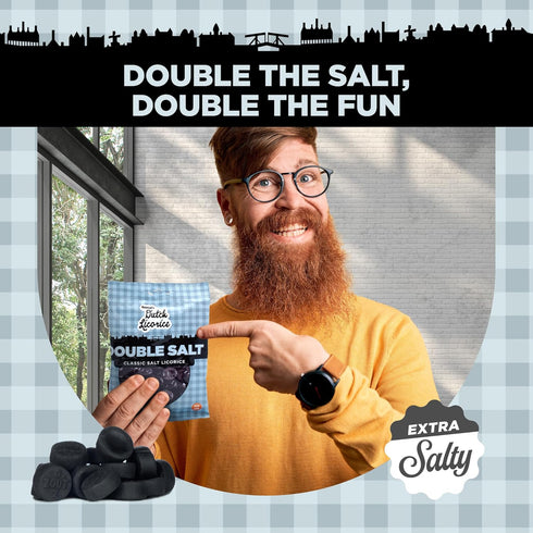Gustaf's Dutch Licorice Double Salt Coins, 5.2oz Bag of Salted Black Licorice Treats