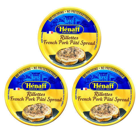 Hnaff 127 Pack 3 From France Henaff French Pork Pate Spread gr