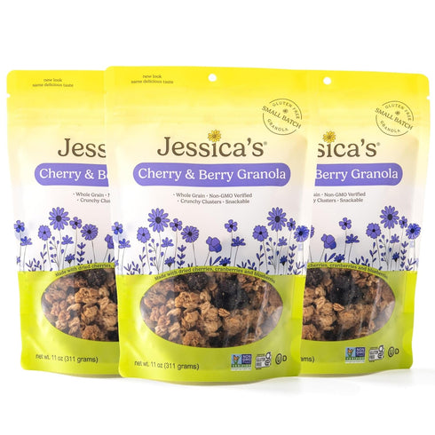 Jessicas Cherry & Berry Granola - Handmade, Non-GMO, Gluten-Free, Whole Grain, 11oz