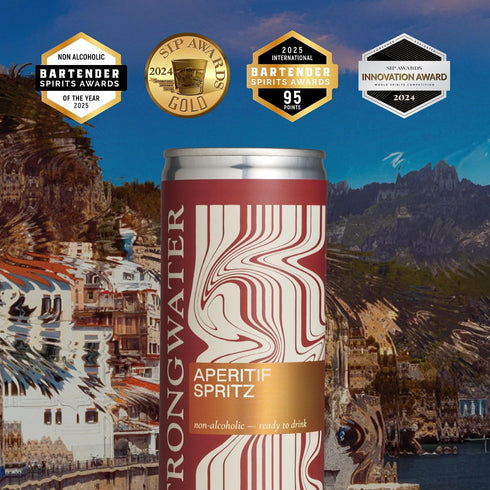 4 Pack (8.4 Oz Strongwater Sparkling Spritz Aperitif - Cans Fl Each) - Premium Non Alcoholic Aperitif - Made