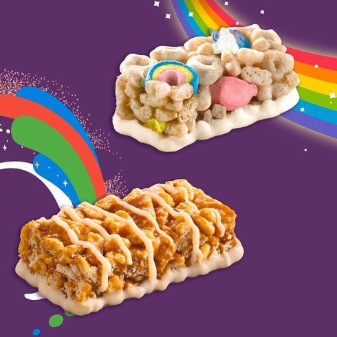 General Mills Pack, 40 20 oz Cereal Lucky Charms and Cinnamon Toast Crunch Mini Cereal Treat Bars Variety Ct
