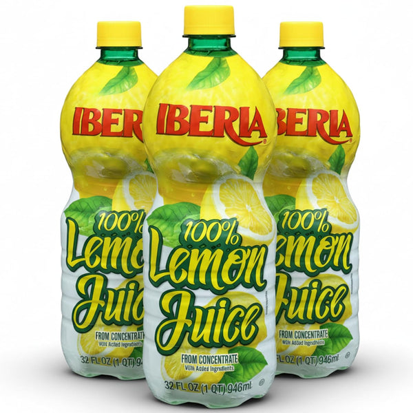 Iberia 100% Lemon Juice, 32 Ounce (Pack of 3)