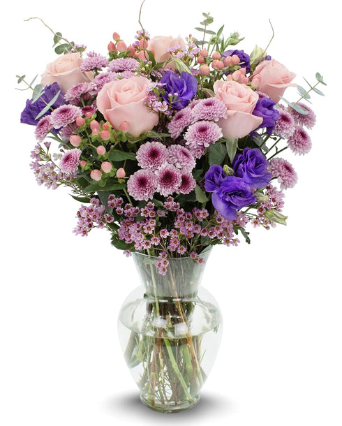 Stargazer Barn Pretty in Pink Bouquet with Vase - Fresh Cut Flower