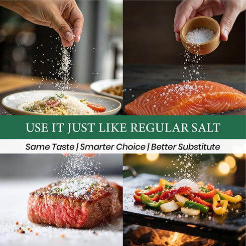 100% (1 (Pack 2) Pacific Pelican Iodized Salt Substitute | Sodium Free Salt | Fine Grain, Pure Rock Salt, Natural