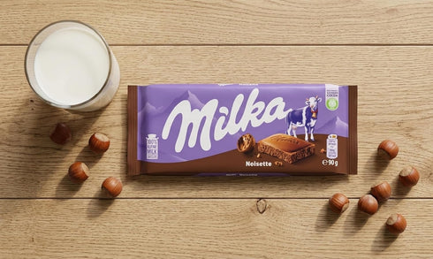The Indulgence Noisette 90g (Pack 10) Milka Milk Chocolate